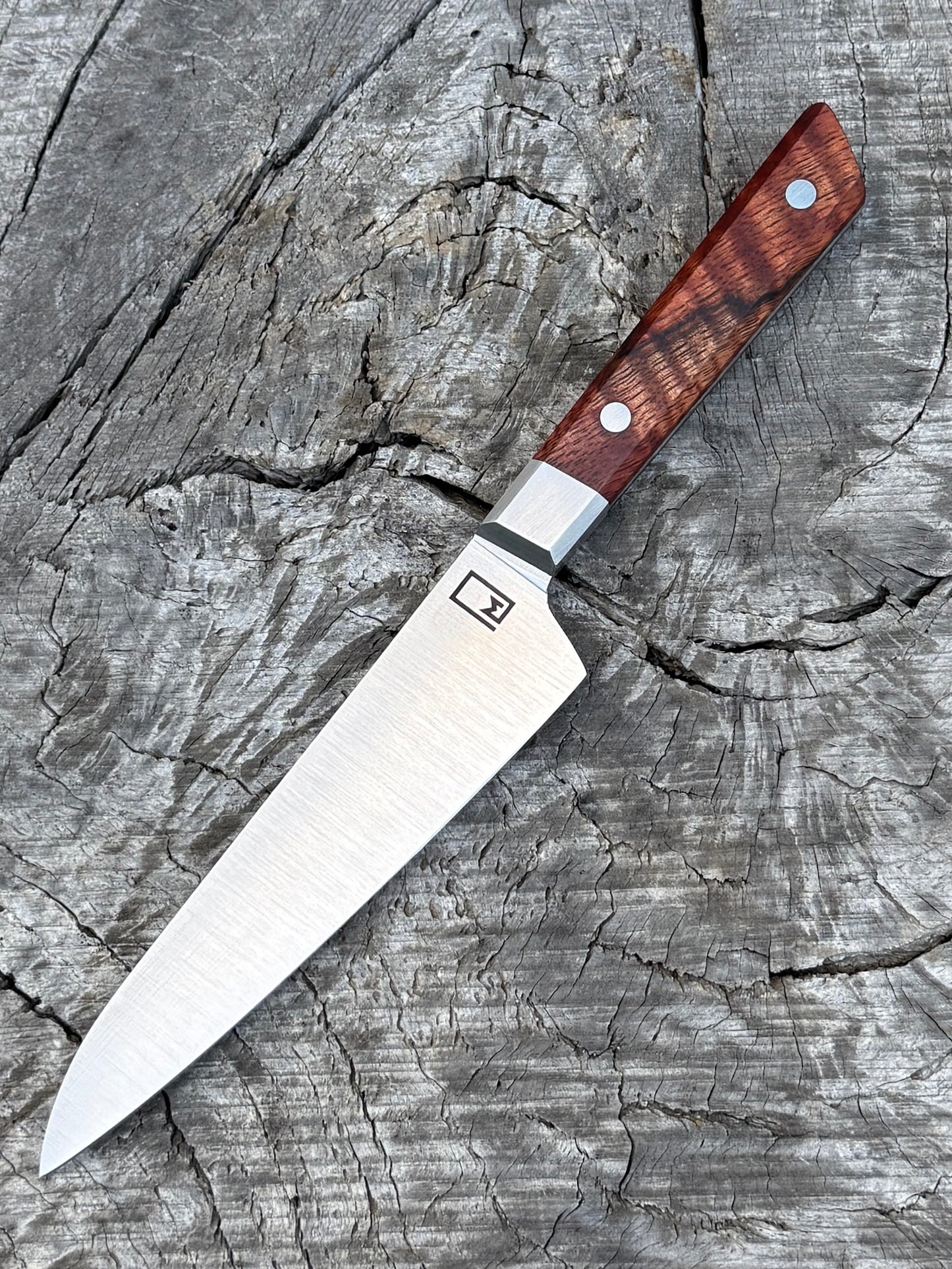 6" Honesuki - Stainless AEB-L with Curly Mango and stainless pins