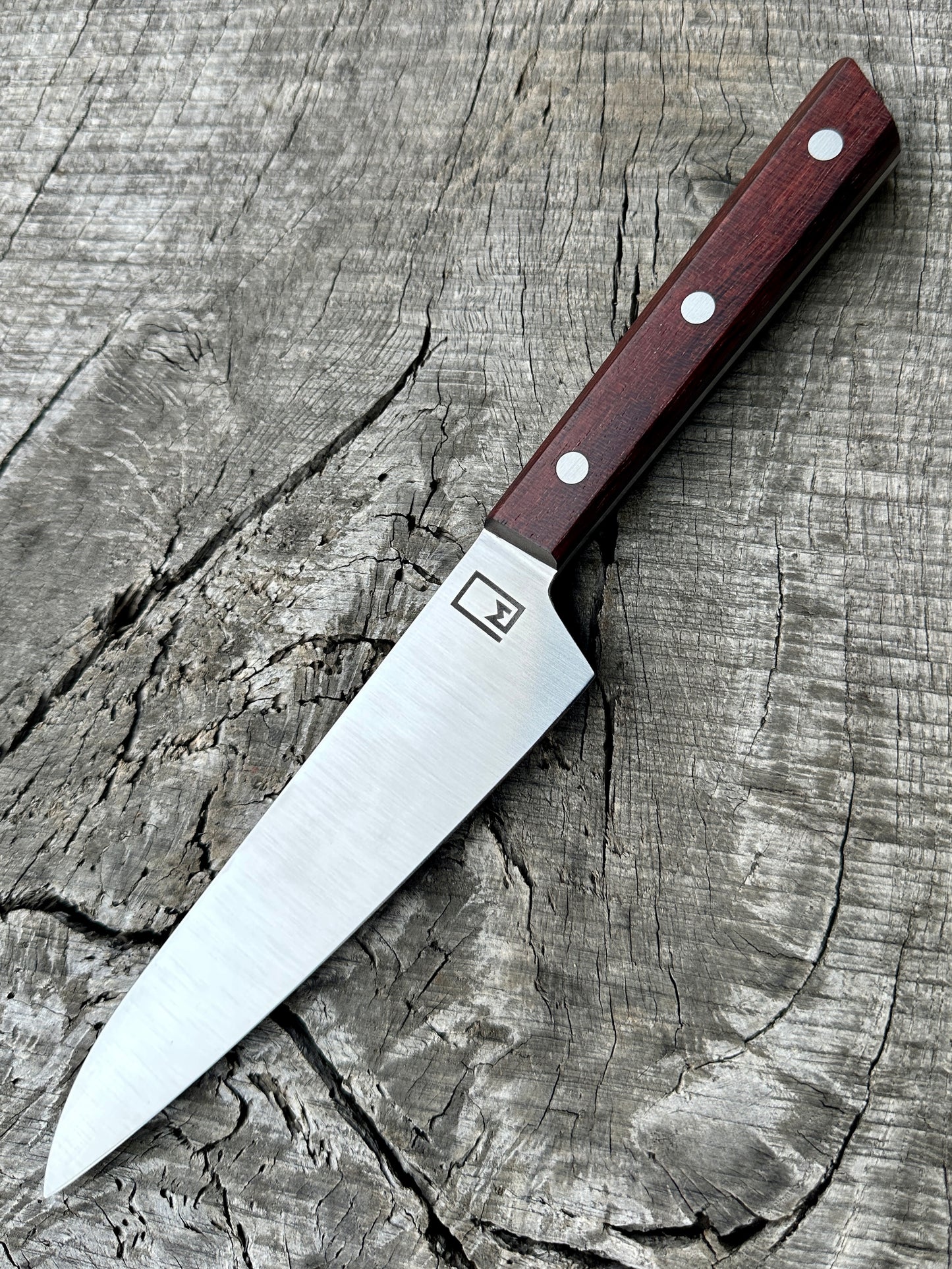 6" Honesuki - Stainless AEB-L with Bubinga and stainless pins