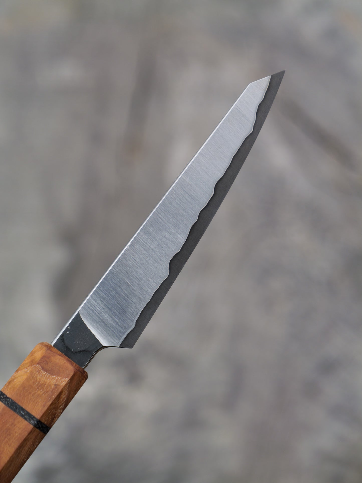 Paring Knife / Japanese Shotoh – Stainless clad, carbon core Aogami Super Blue with Locust and Bog Oak