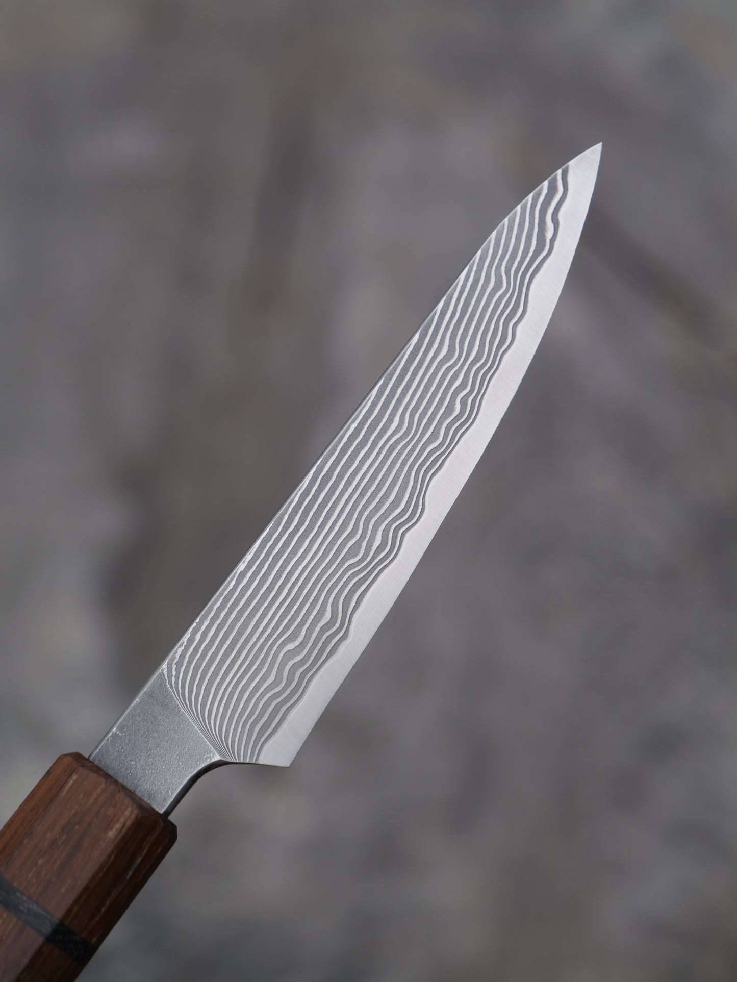 Paring Knife/ Japanese Shotoh – Japanese SG 2 laminated stainless with Teak and Bog Oak
