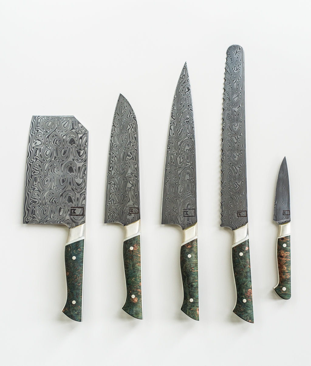 Monolith Knives Handmade Damascus Kitchen Knives
