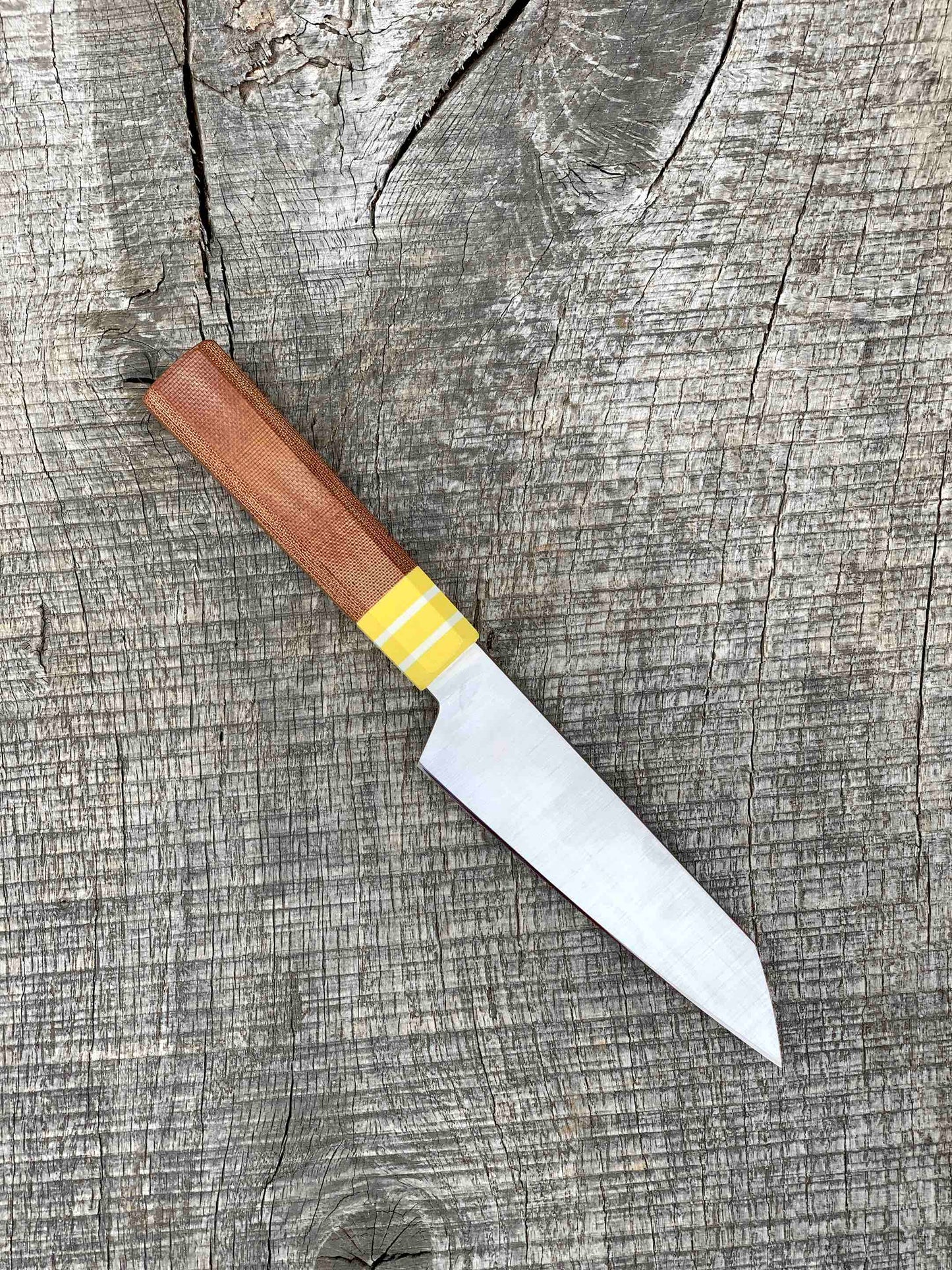 4.75" Ktip Bar Knife with MIcarta and G10