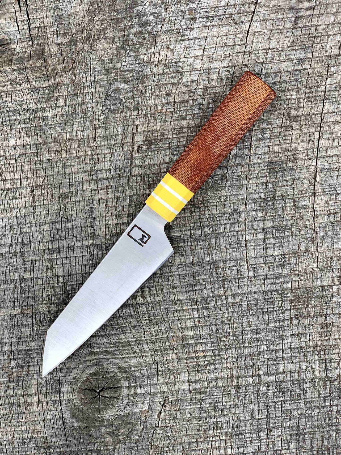 4.75" Ktip Bar Knife with MIcarta and G10