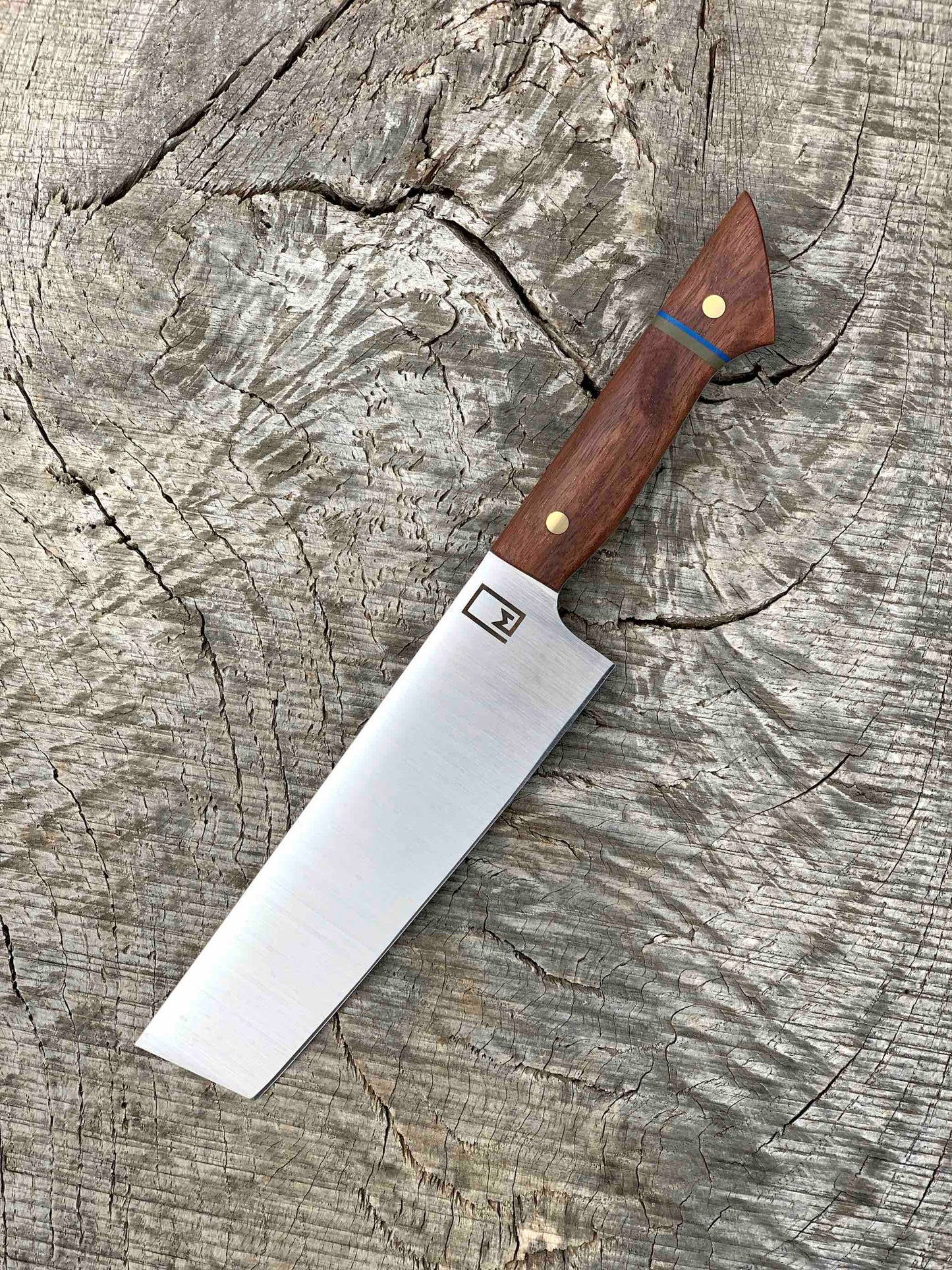 178mm/7" Nakiri with Bubinga, G10 and Brass