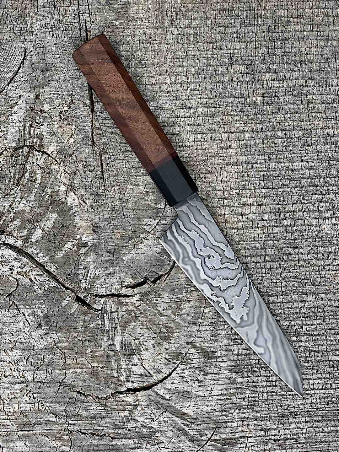 6" Kitchen Petty with Walnut, Micarta and Rosewood