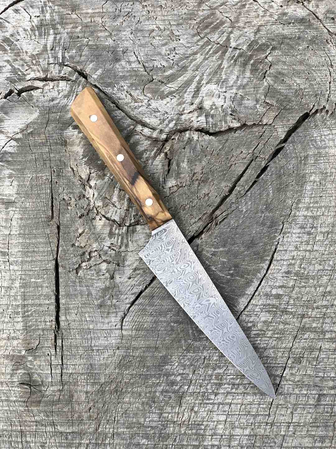 5" Petty Kitchen Knife with Olive Wood Handle