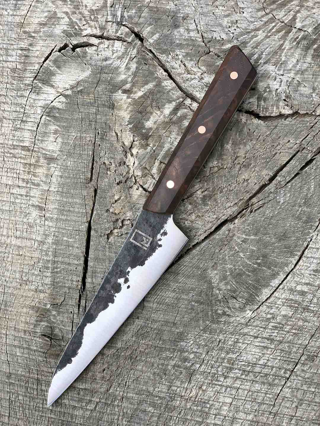 6" Kitchen Petty with Walnut and Copper