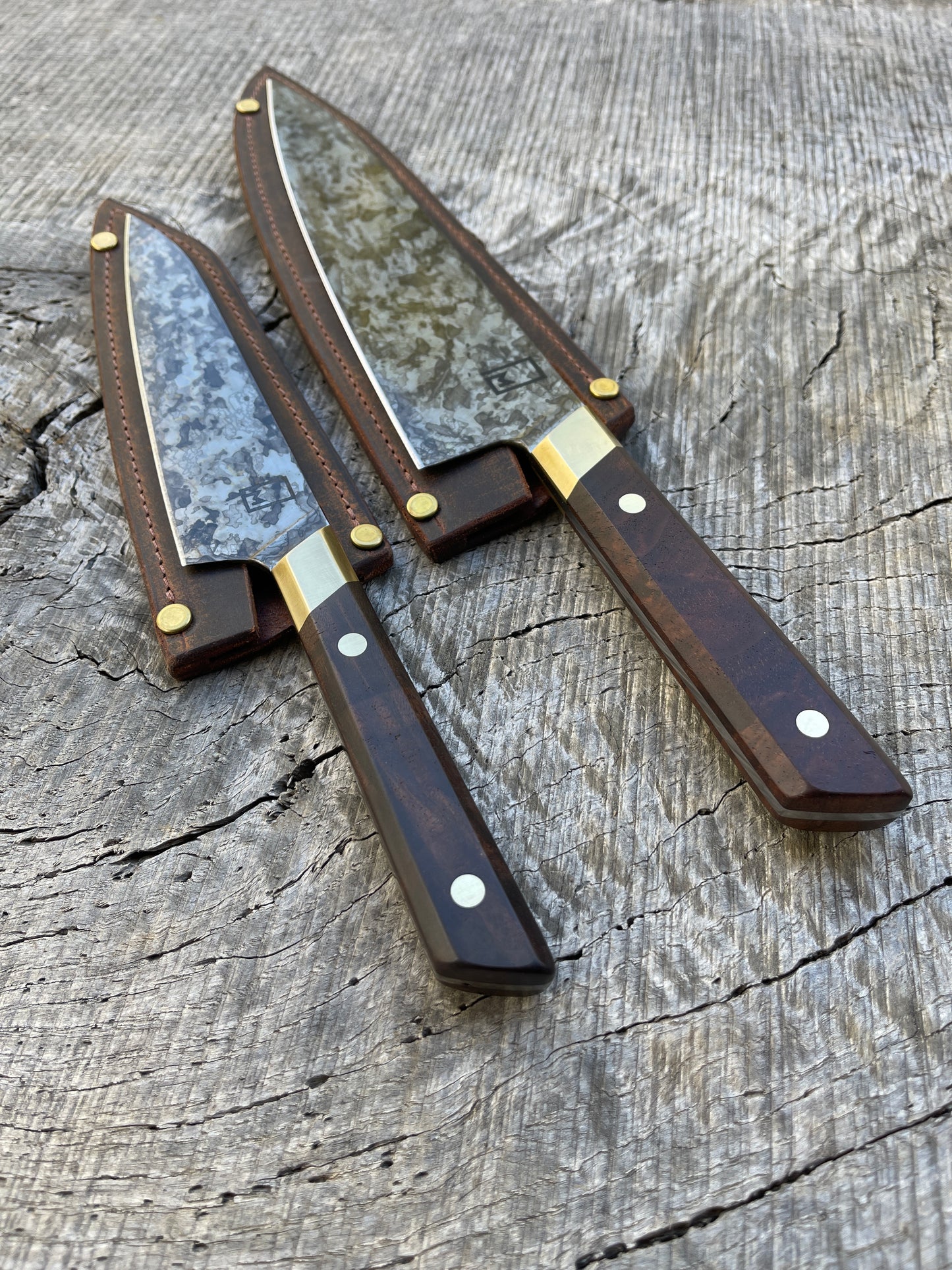 Fusion Design Series Professional Line: Mustard Patina Carbon Set with Walnut and Brass