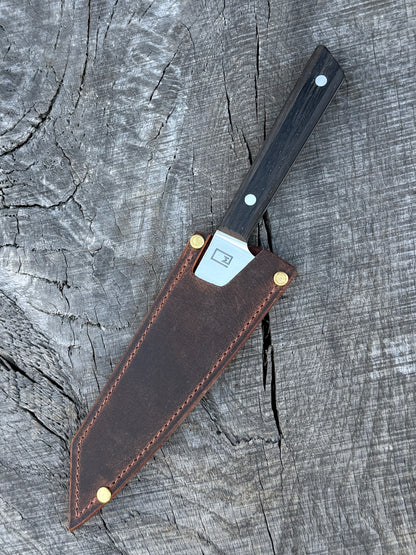 Fusion Honesuke – 6" Stainless Blade, ancient bog Oak and G-10 liners