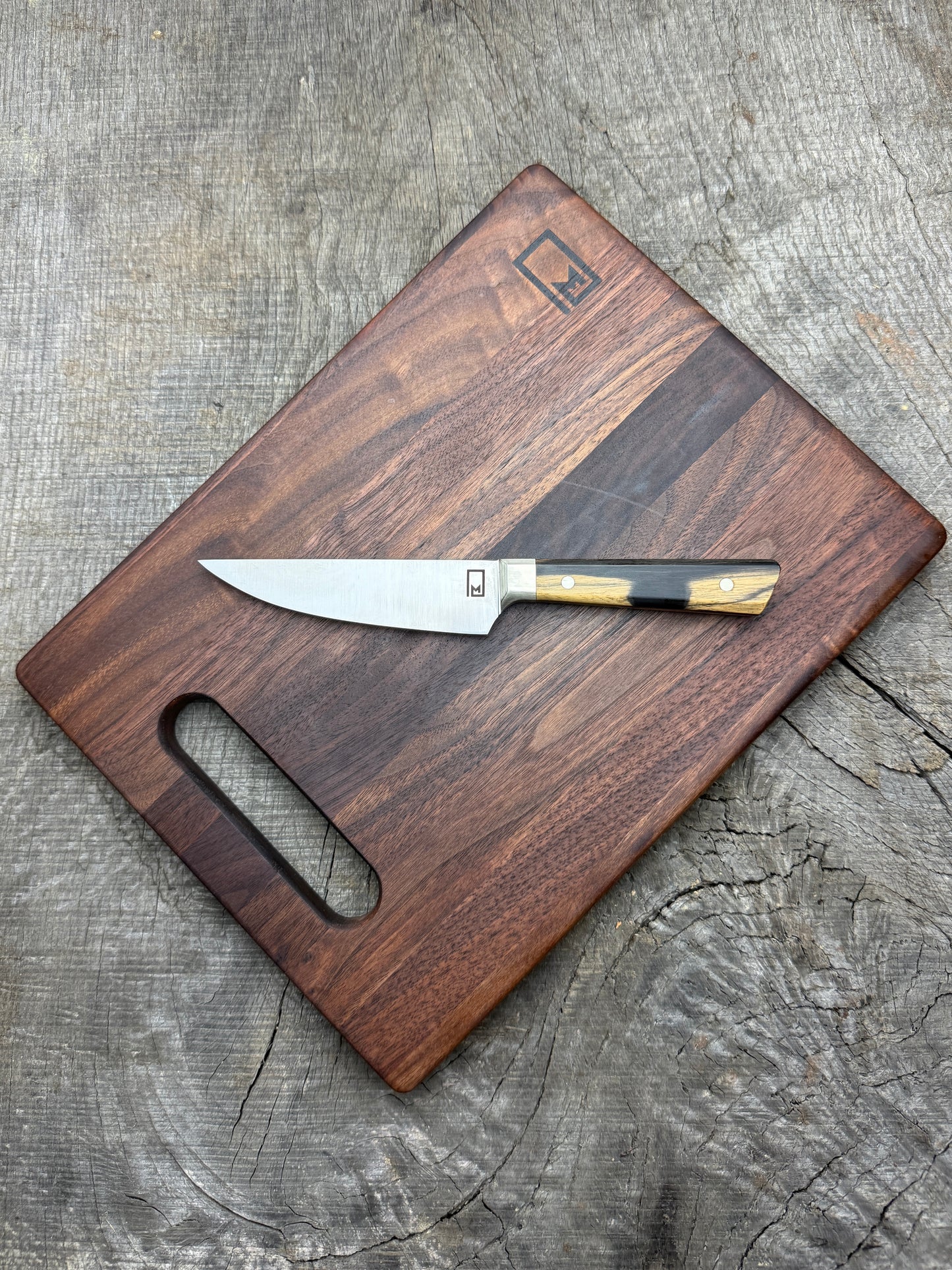 Charcuterie Knife & Board Set - Stainless with Ebony 4.5"