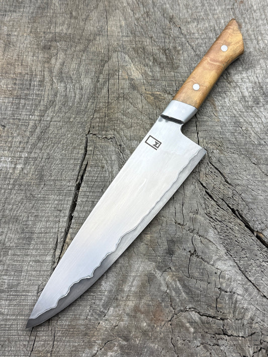 8.5" Western Chef - San Mai, Locust and Nickel Silver