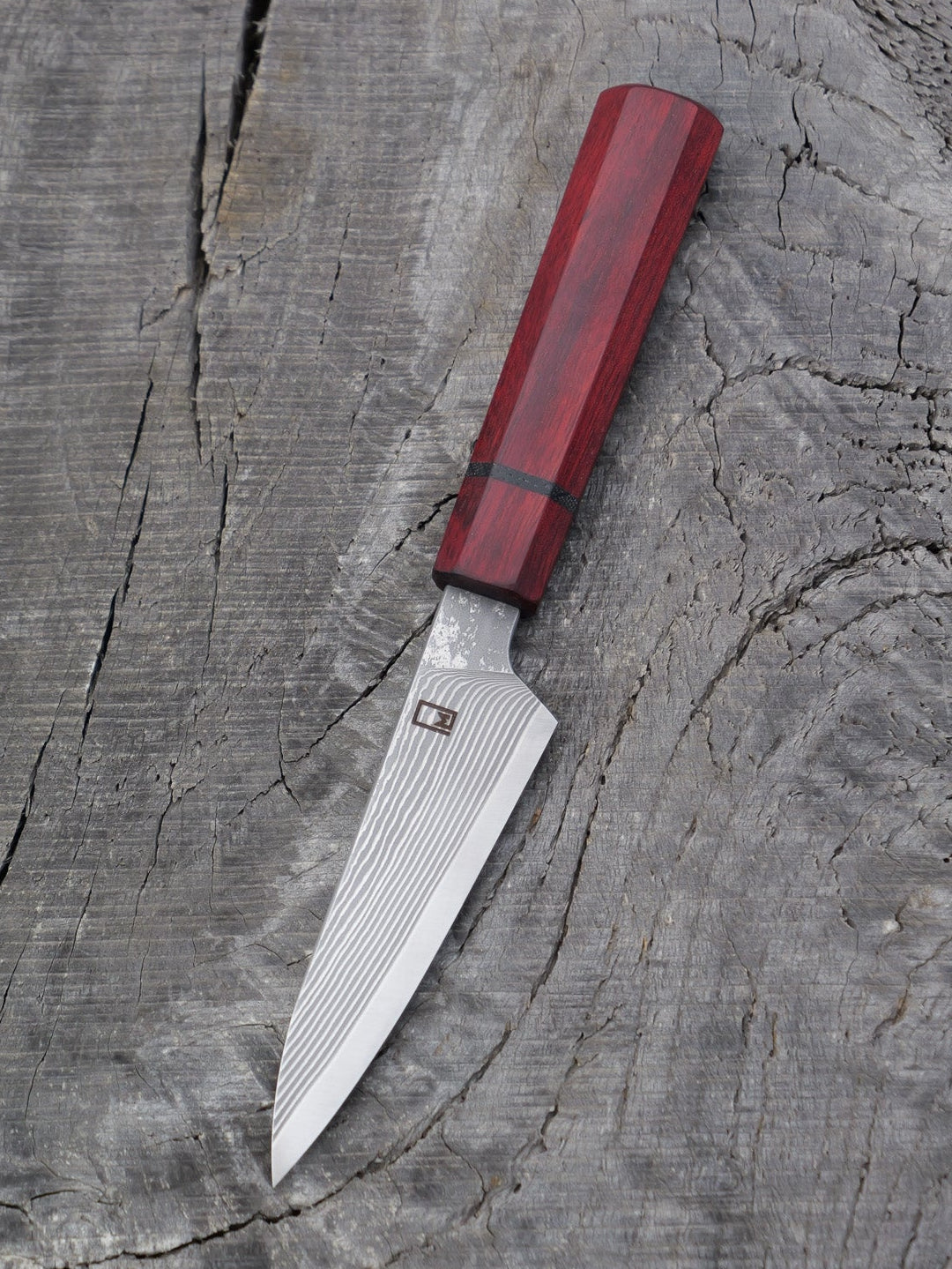 Paring Knife / Japanese Shotoh – Japanese SG 2 laminated stainless with Paduk and Bog Oak