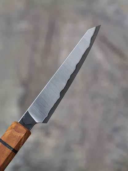 Paring Knife / Japanese Shotoh – Stainless clad, carbon core Aogami Super Blue with Locust and Bog Oak