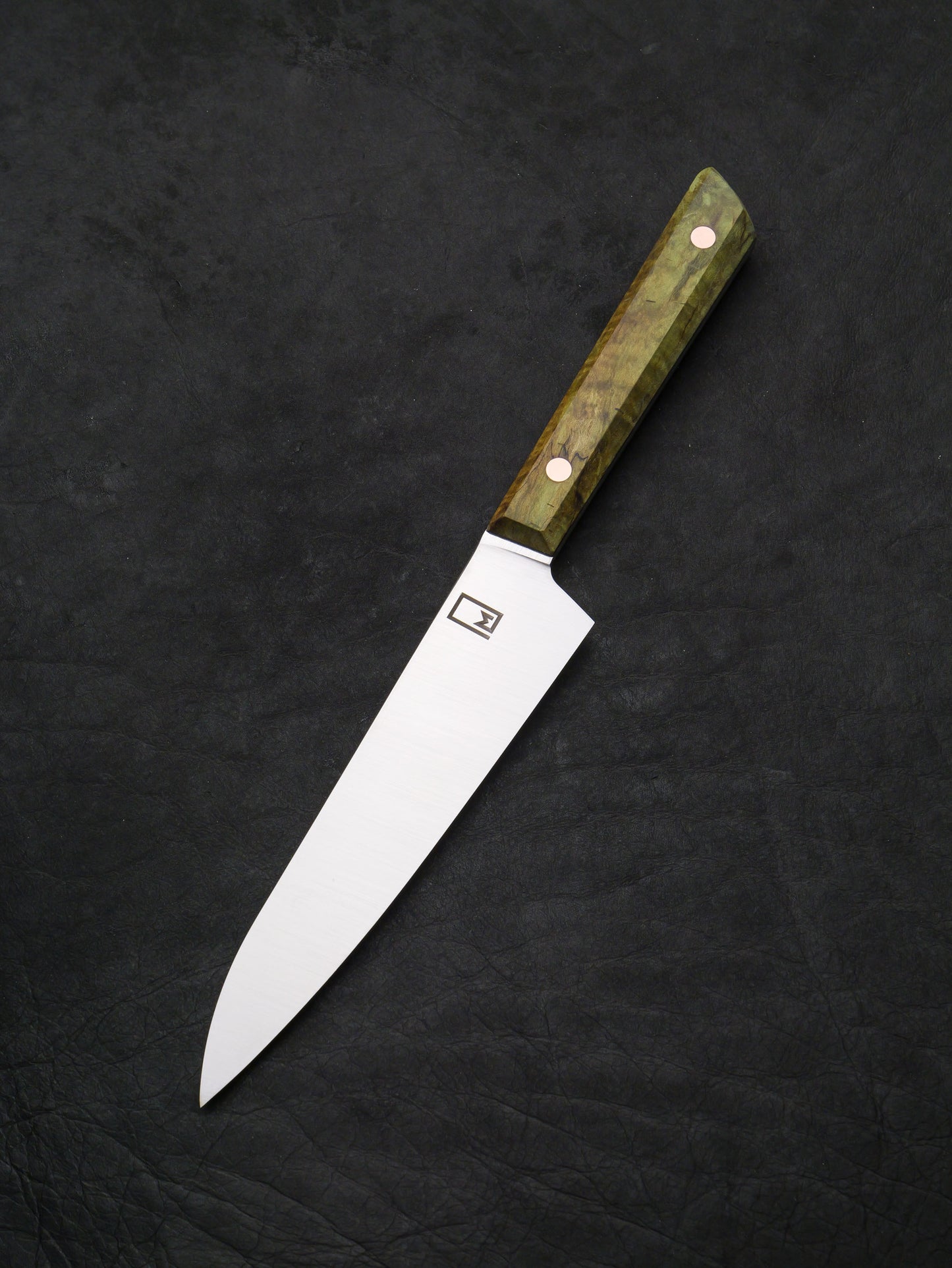 Fusion Honesuke – 6" Stainless Blade, Dyed Spalted Maple Handle