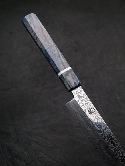 Yanagi-ba – Stainless Damascus & Dyed Mango