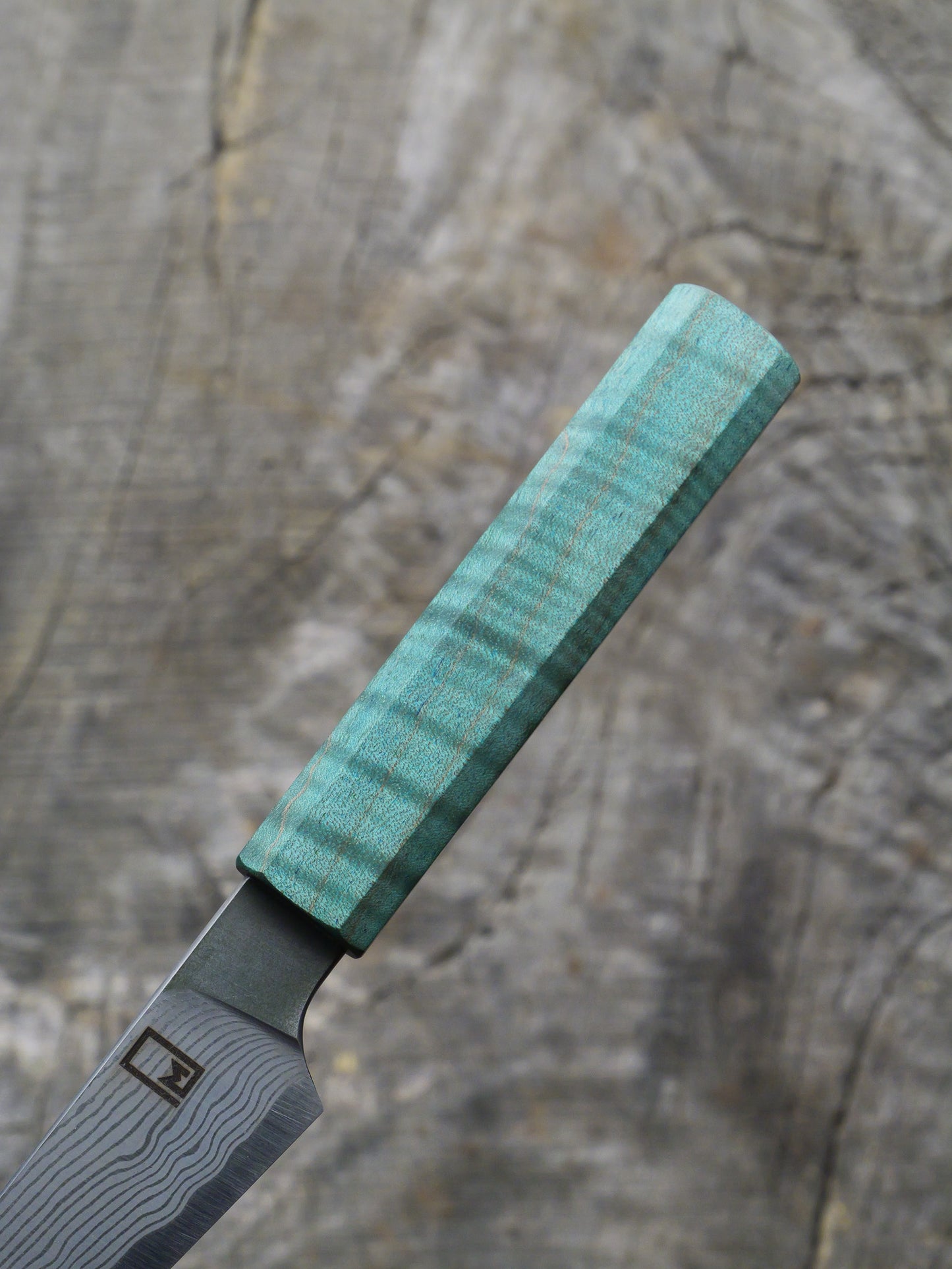 Paring Knife – Stainless Damascus Steel & Curly Mango