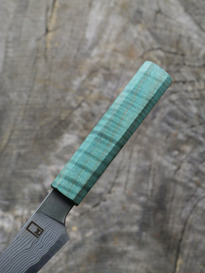 Paring Knife – Stainless Damascus Steel & Curly Mango