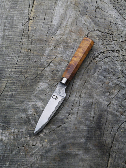 Paring Knife –– Japanese San-Mai, Koa & Stainless Steel