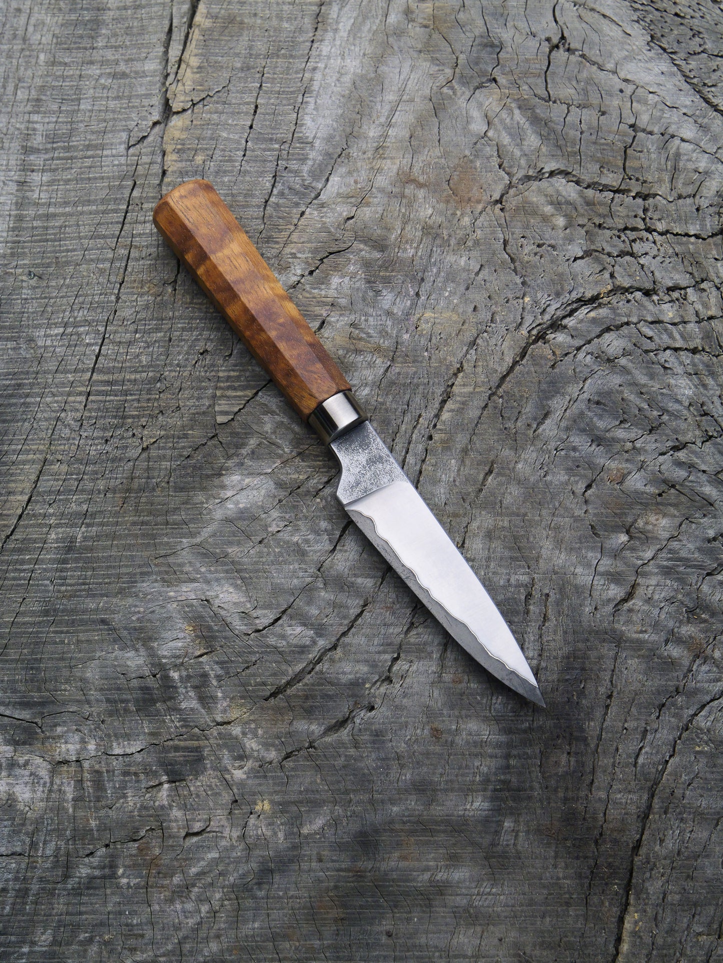 Paring Knife –– Japanese San-Mai, Koa & Stainless Steel