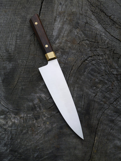 Chef's Knife 8.5"– Stainless Steel, Cocobolo & Brass