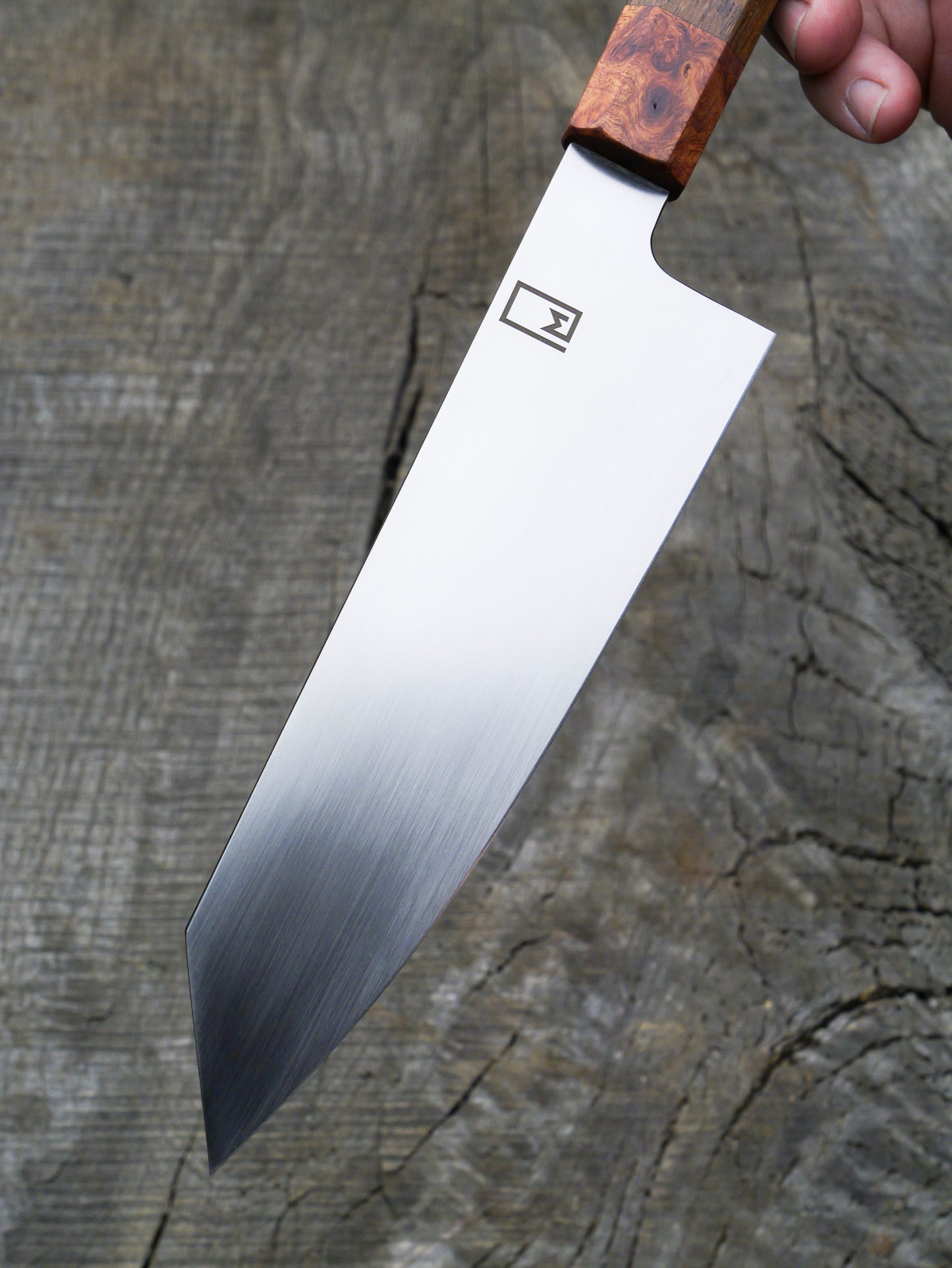 Bunka – Stainless Steel Blade, Reclaimed Teak & Amboina Burl Handle