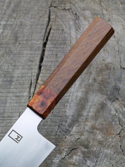 Bunka – Stainless Steel Blade, Reclaimed Teak & Amboina Burl Handle