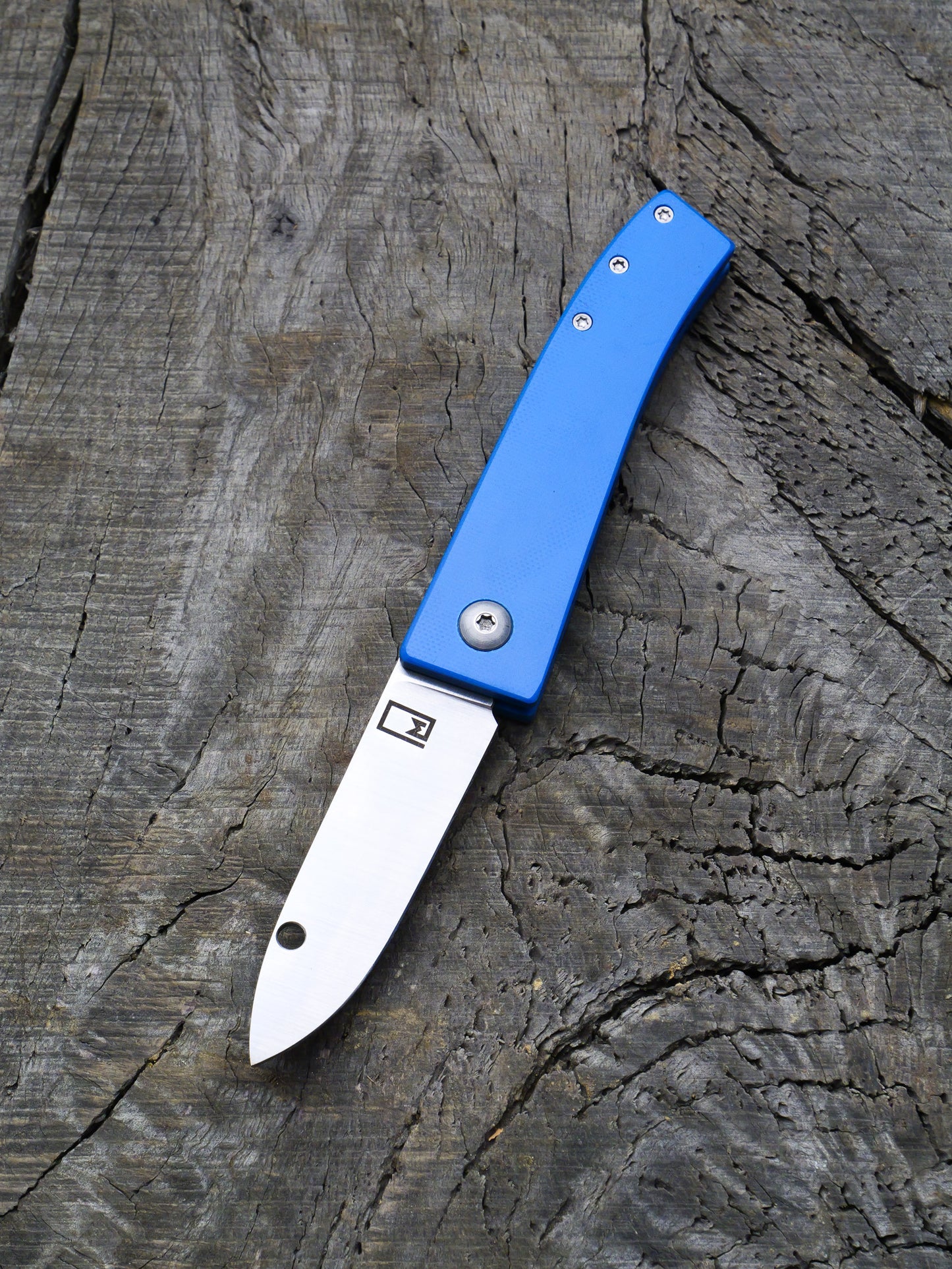 Slip Joint Folding Knife – Blue G-10 & Stainless Steel