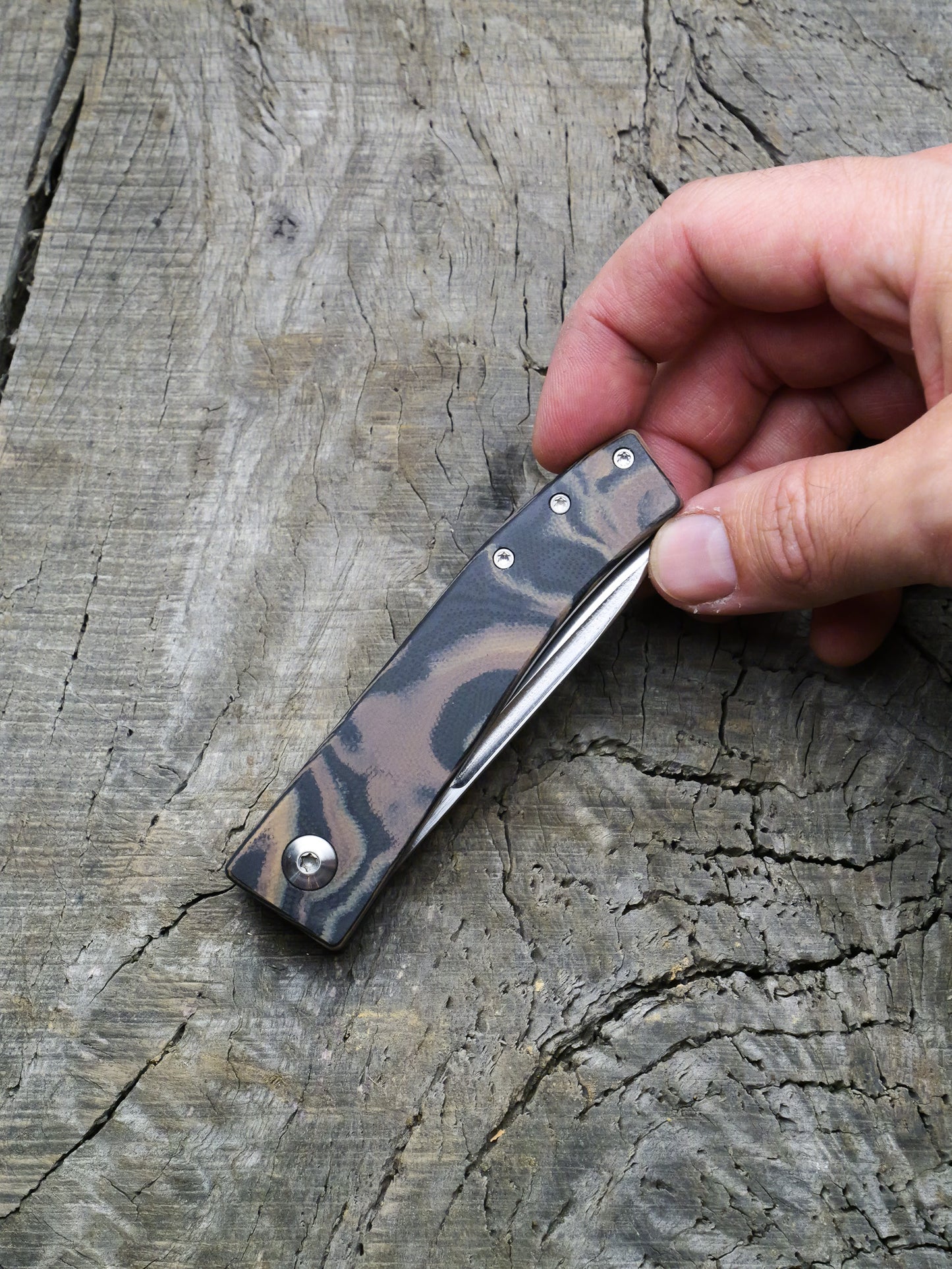 Slip Joint Folding Knife – Camo G-10 & Stainless Steel