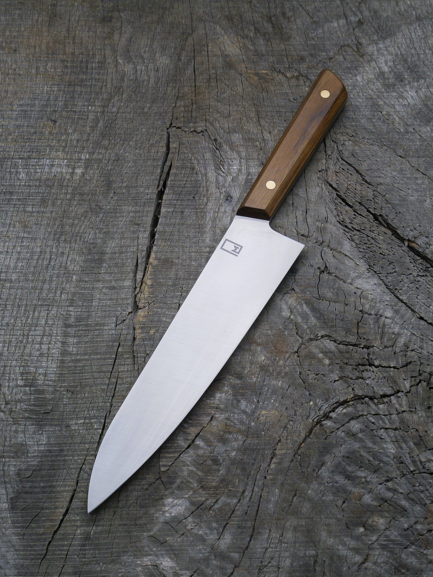 Fusion Gyuto – Stainless Steel Blade, Reclaimed Teak Handle