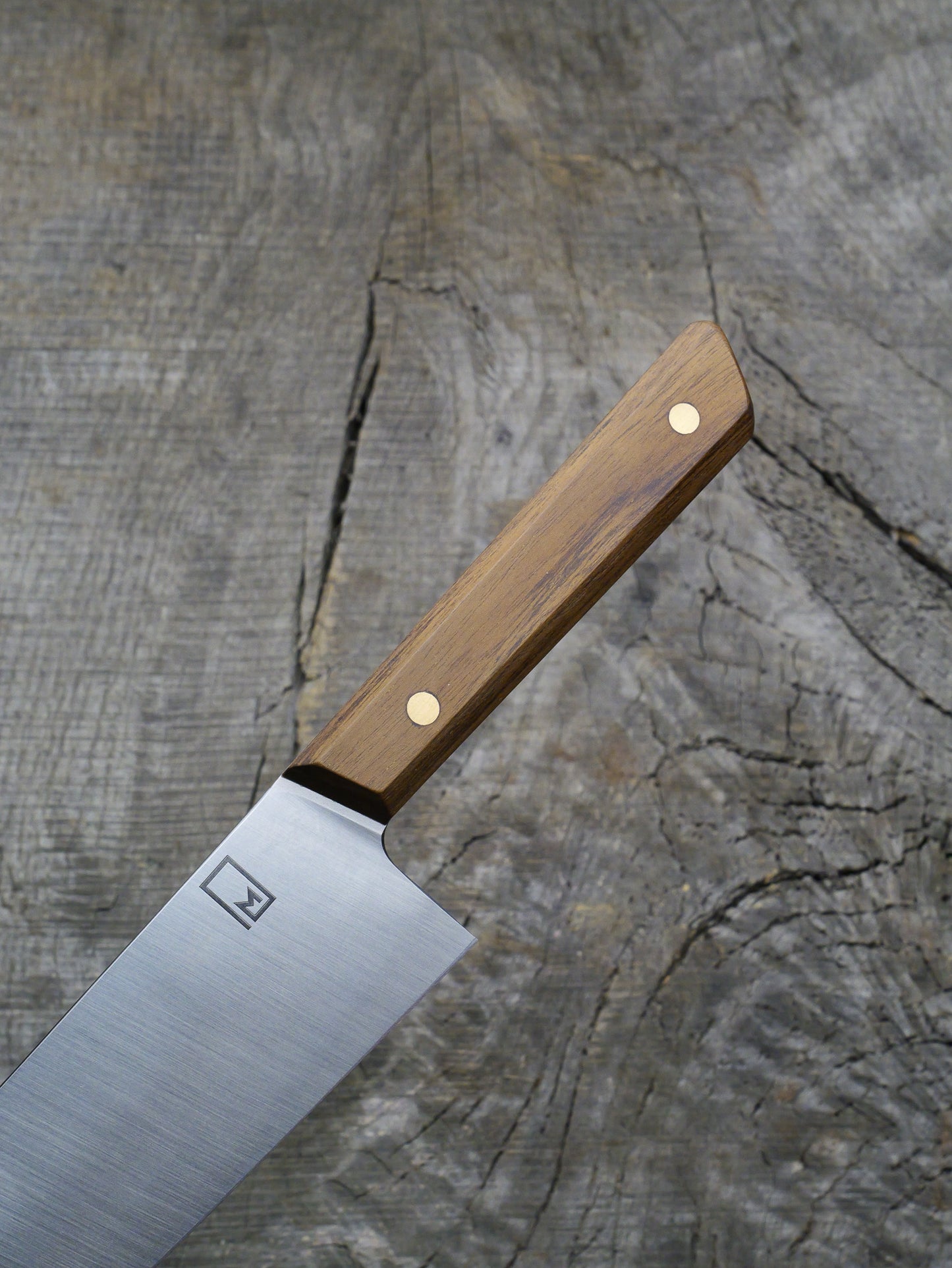 Fusion Gyuto – Stainless Steel Blade, Reclaimed Teak Handle