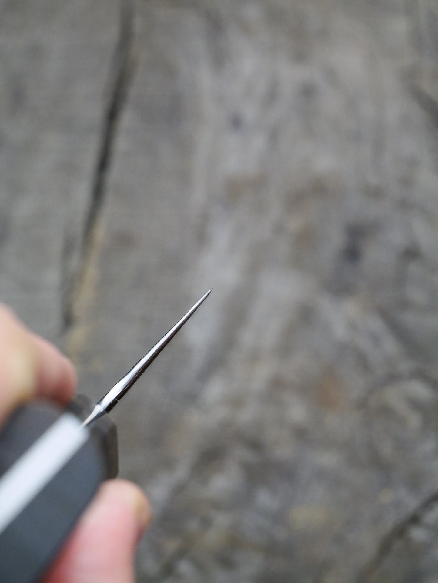 Chef's Knife – In-House Carbon Damascus Steel Blade, Koa & Nickel Silver Handle