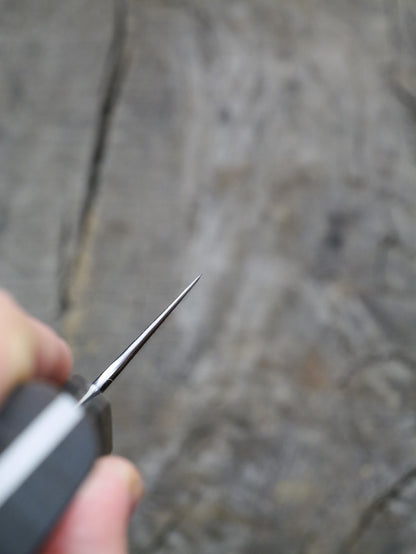 Chef's Knife – In-House Carbon Damascus Steel Blade, Koa & Nickel Silver Handle