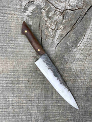 8.5" Chef's Knife with Walnut, Brass and Micarta