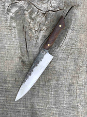 8.5" Chef's Knife with Walnut, Brass and Micarta