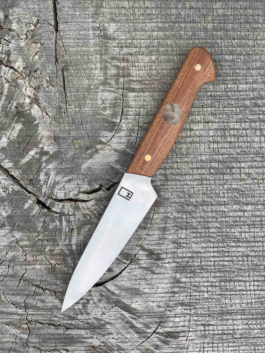 4" Paring Knife with Micarta and Petoskey Stone