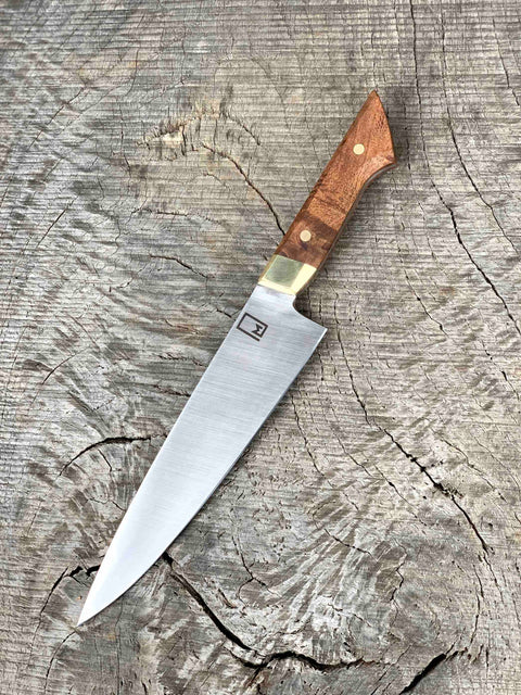 9" Chef's Knife with Mesquite and Brass