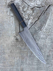 9" Carbon Damascus Western Chef with Ancient Bog Oak and Micarta