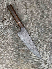 7.25" Carbon Damascus Chef's Knife with Bocote and Copper