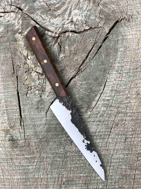 6" Kitchen Petty with Walnut and Copper