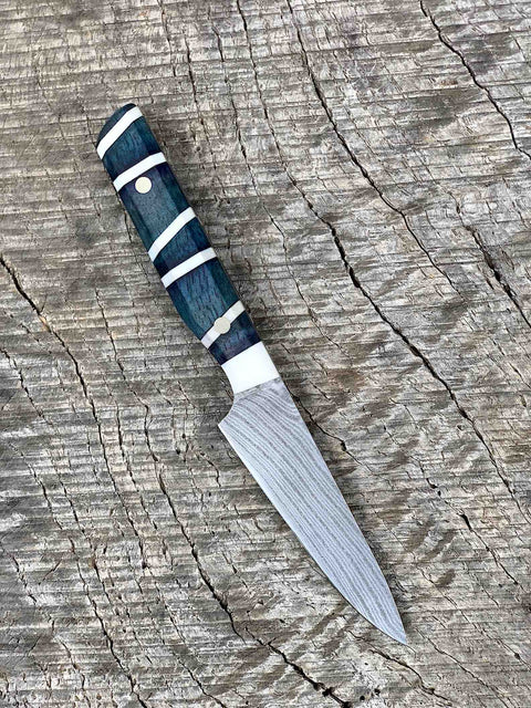 3.25" Paring Knife with Dyed Mango and Corian