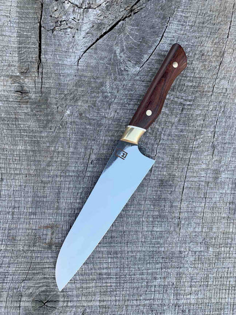 7" Santoku with Cocobola and Brass
