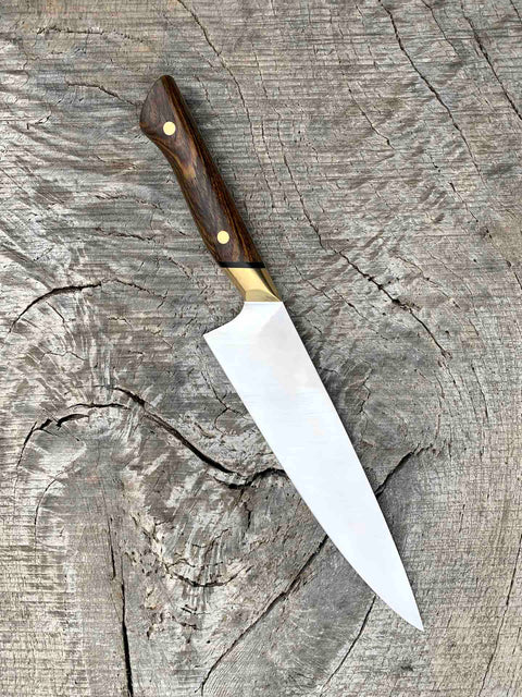 8.5" Chef's Knife with Bocote and Brass