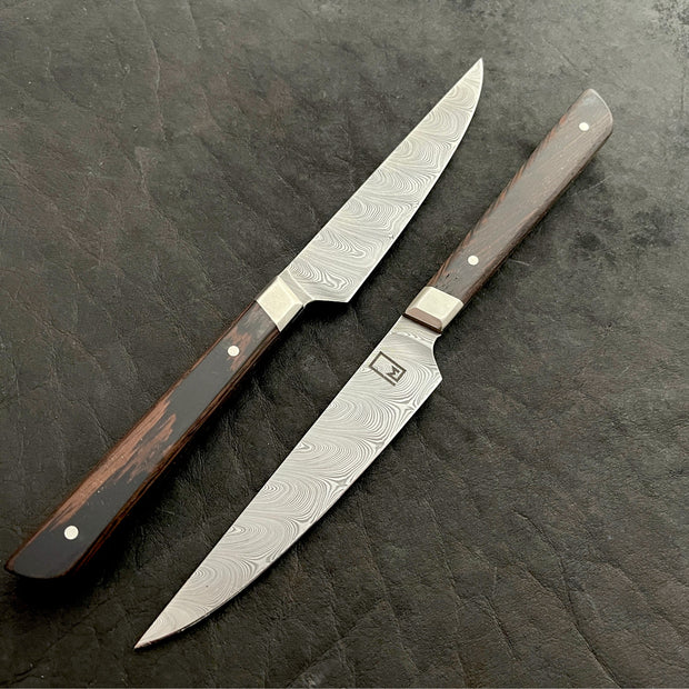 Set of two Damascus Steak Knives