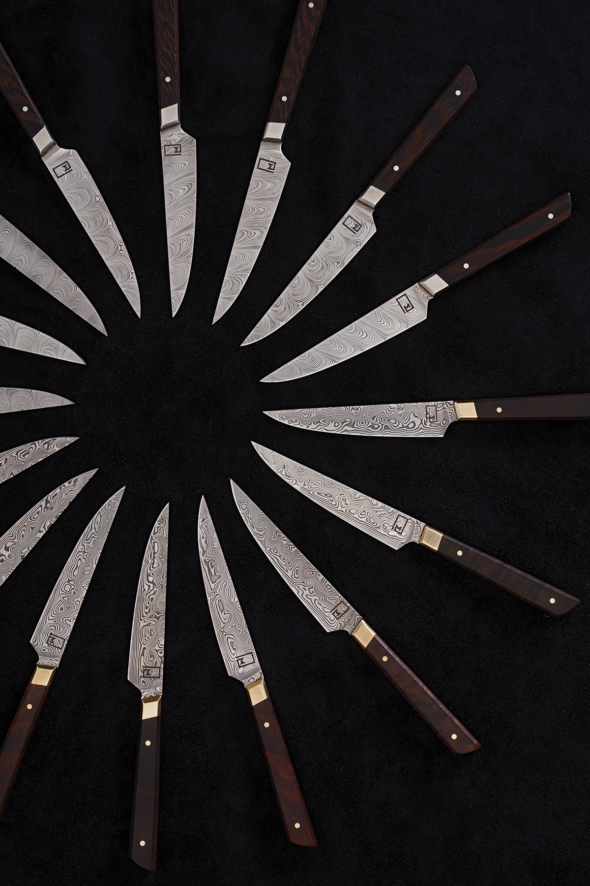Set of two Damascus Steak Knives